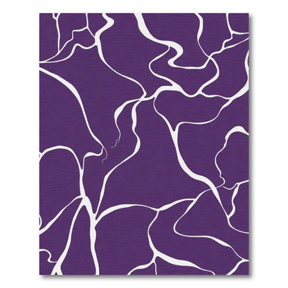 Deep Plum Abstract Organic Flow Rug