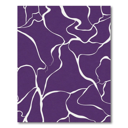 Deep Plum Abstract Organic Flow Rug