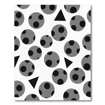 Gray Polka Dot Triangle Scatter Rug