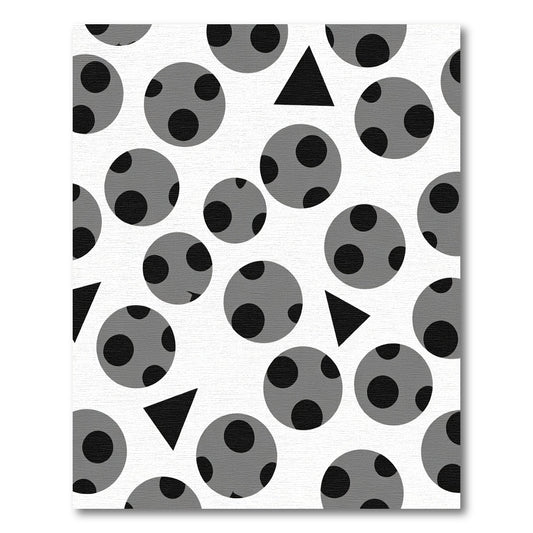 Gray Polka Dot Triangle Scatter Rug