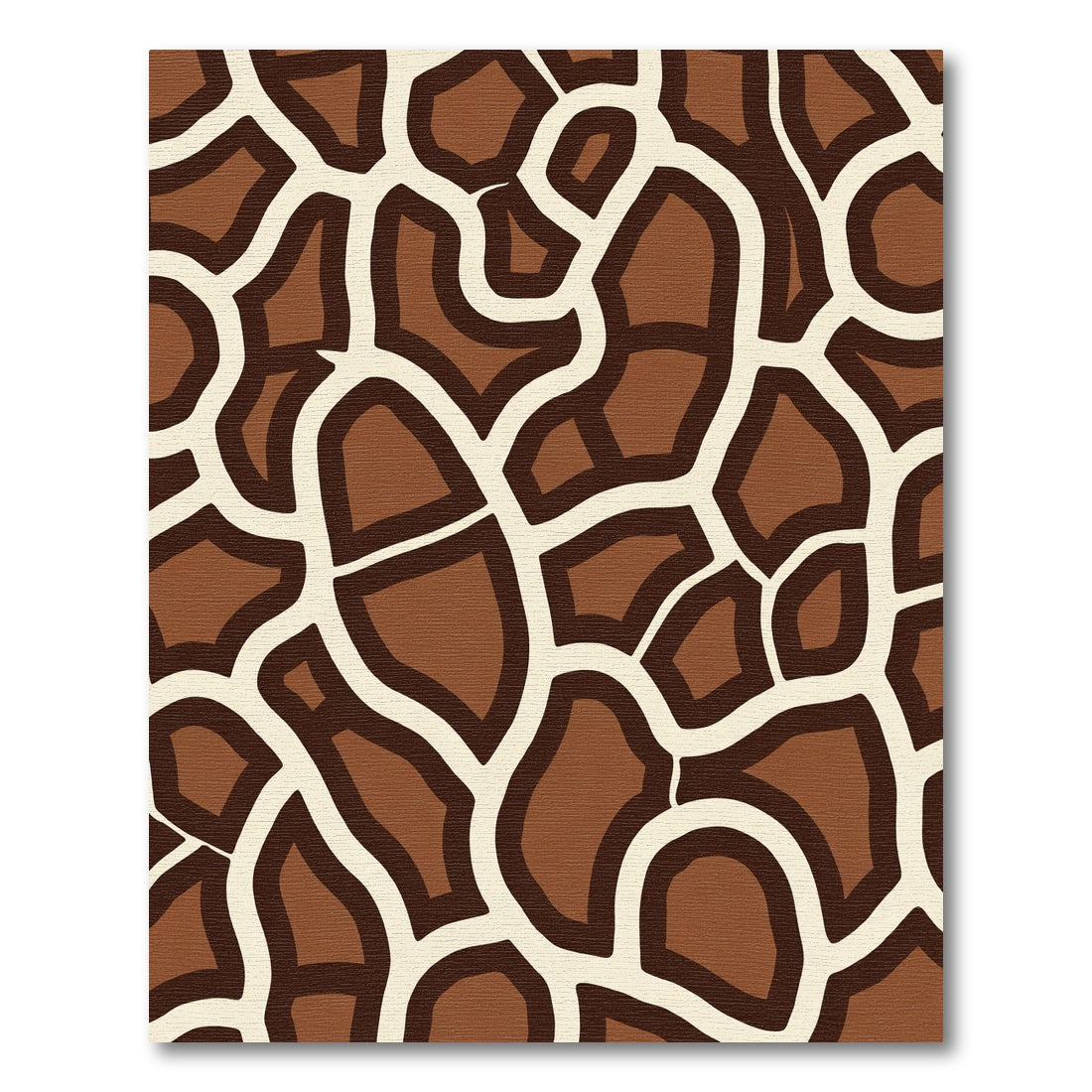 Brown Cream Animal Spot Texture Rug