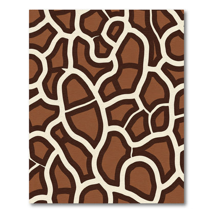 Brown Cream Animal Spot Texture Rug