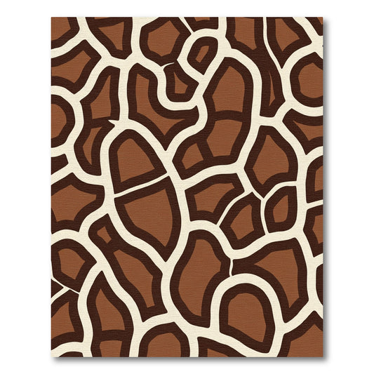Brown Cream Animal Spot Texture Rug