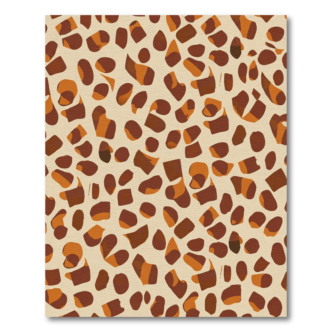 Brown Tan Animal Print Spots Rug