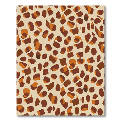 Brown Tan Animal Print Spots Rug
