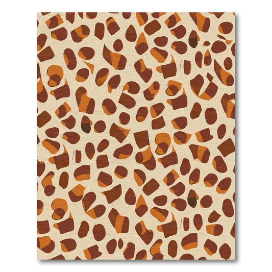 Brown Tan Animal Print Spots Rug