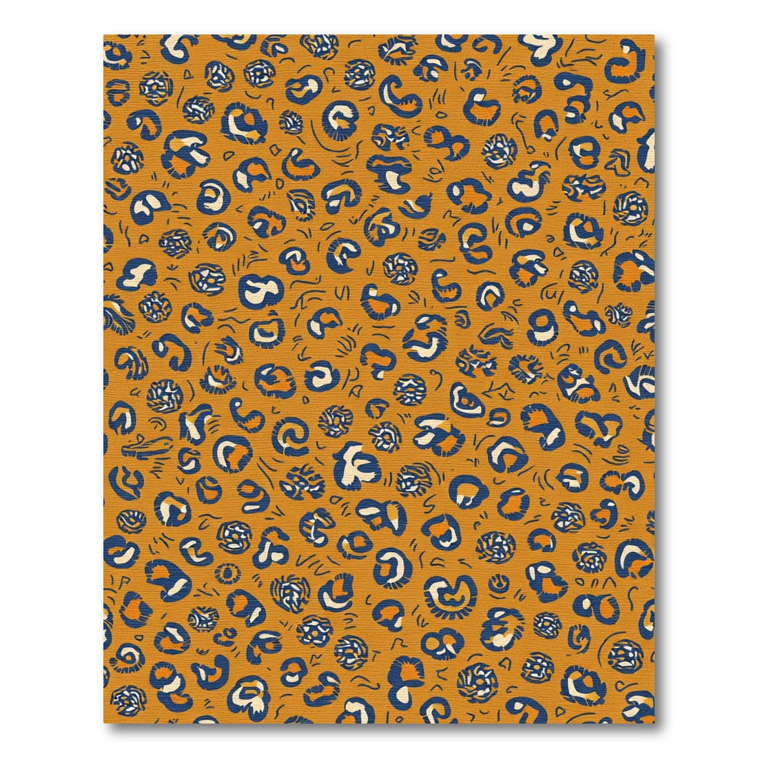 Bold Orange Navy Spots Rug