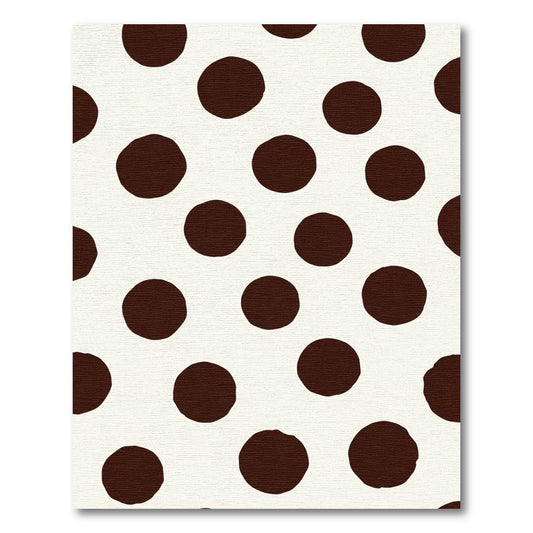 Chocolate Dot Scattered Circles Rug