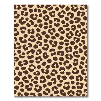Beige Brown Animal Spots Rug