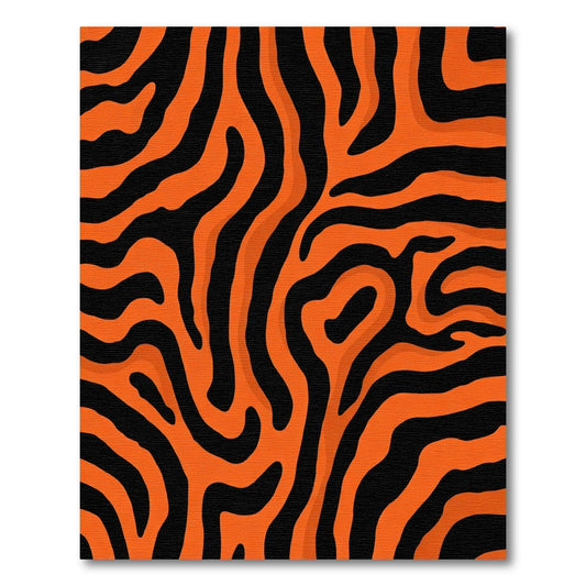 Bold Orange Tiger Stripes Rug