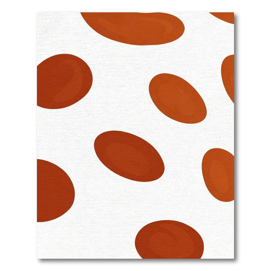 Terracotta Abstract Ovals Rug