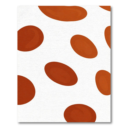 Terracotta Abstract Ovals Rug