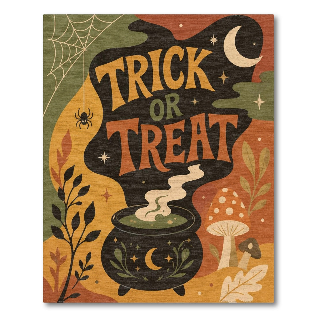 Trick or Treat Halloween Cauldron Area Rug