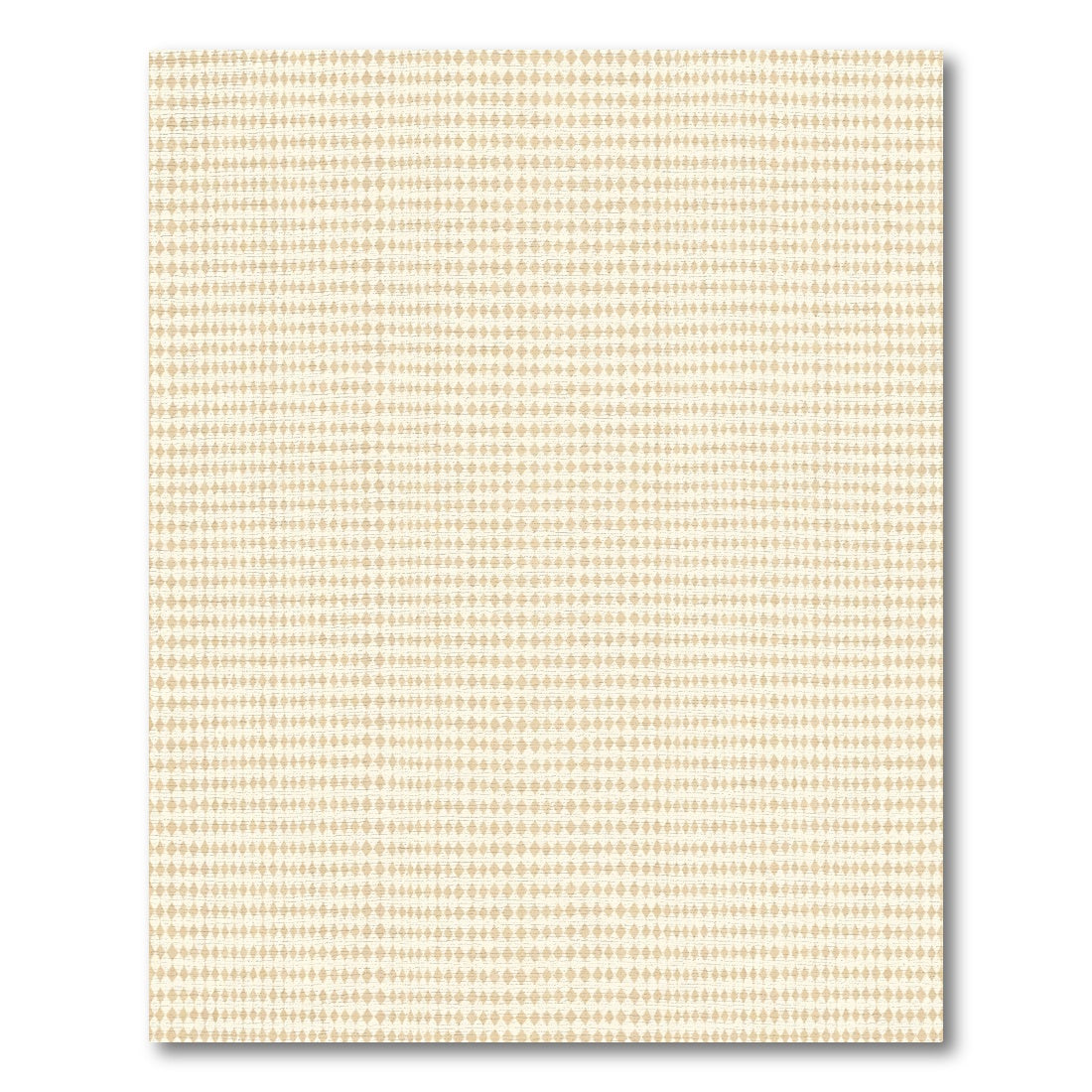 Subtle Tan Diamond Grid Rug