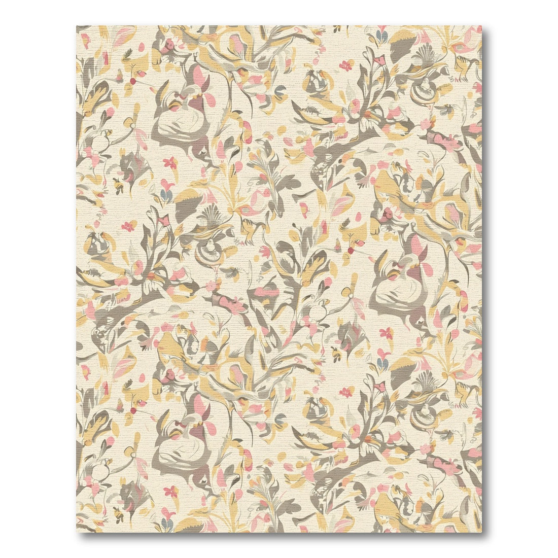 Whimsical blush pink floral cluster Rug