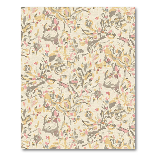 Whimsical blush pink floral cluster Rug