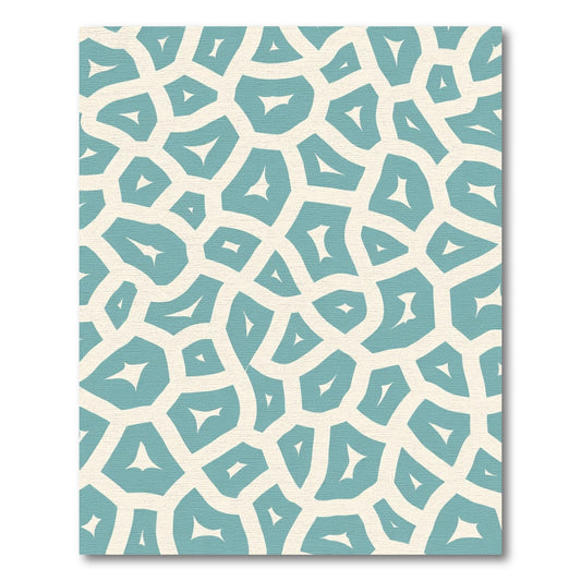 Aqua Cream Organic Cell Rug