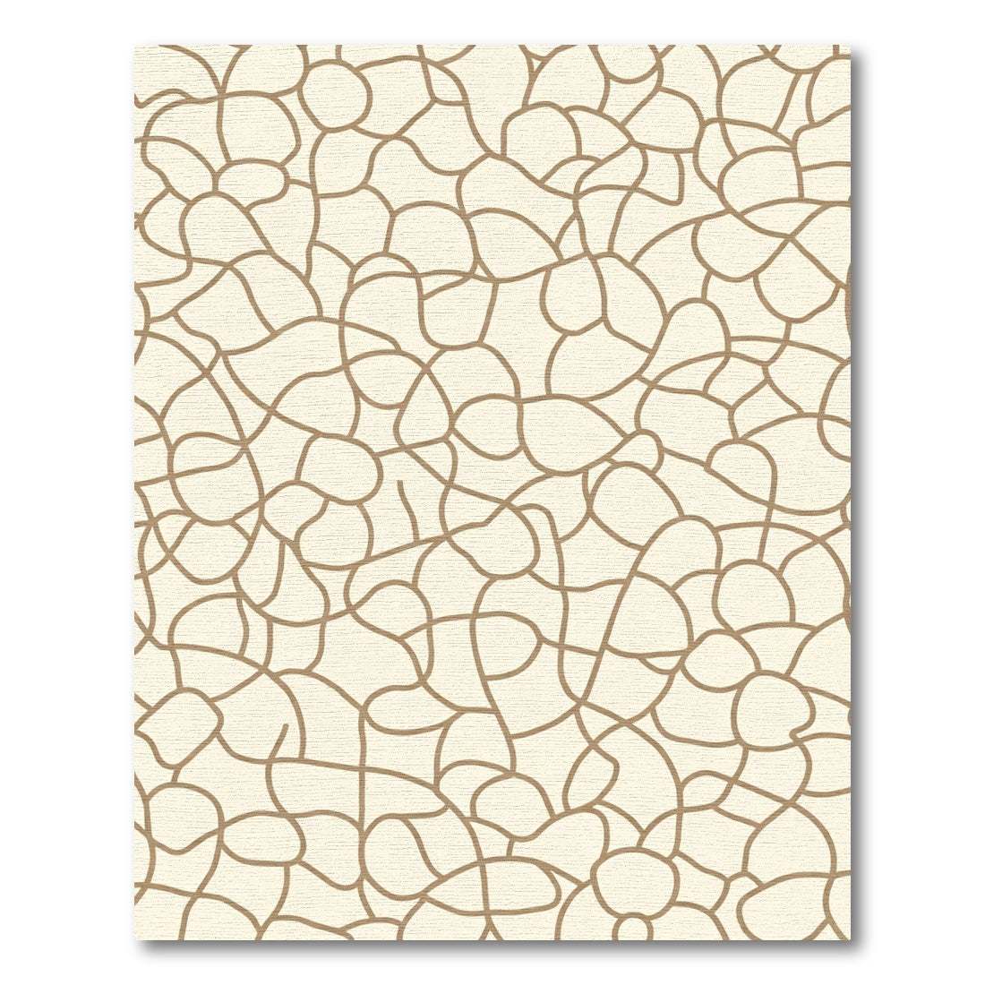 Abstract Tan Organic Network Rug