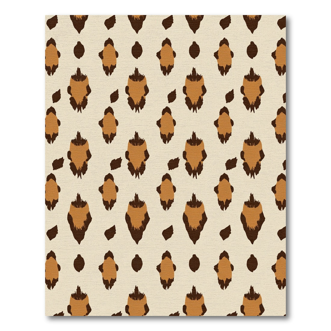 Brown Leopard Spots Animal Print Rug