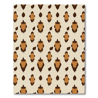 Brown Leopard Spots Animal Print Rug