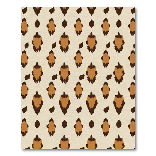 Brown Leopard Spots Animal Print Rug