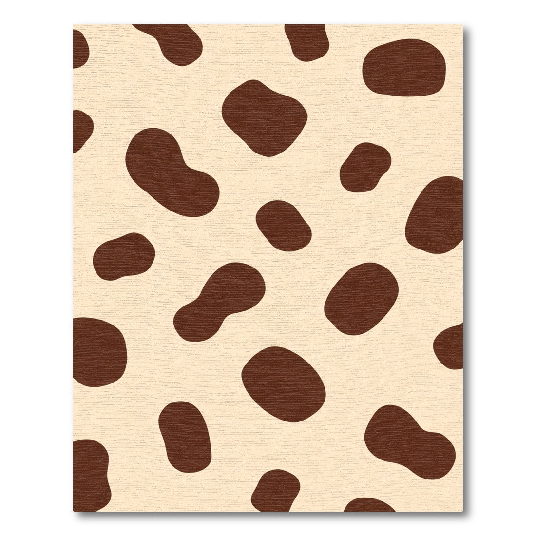 Brown Spotted Cream Abstract Shape Rug