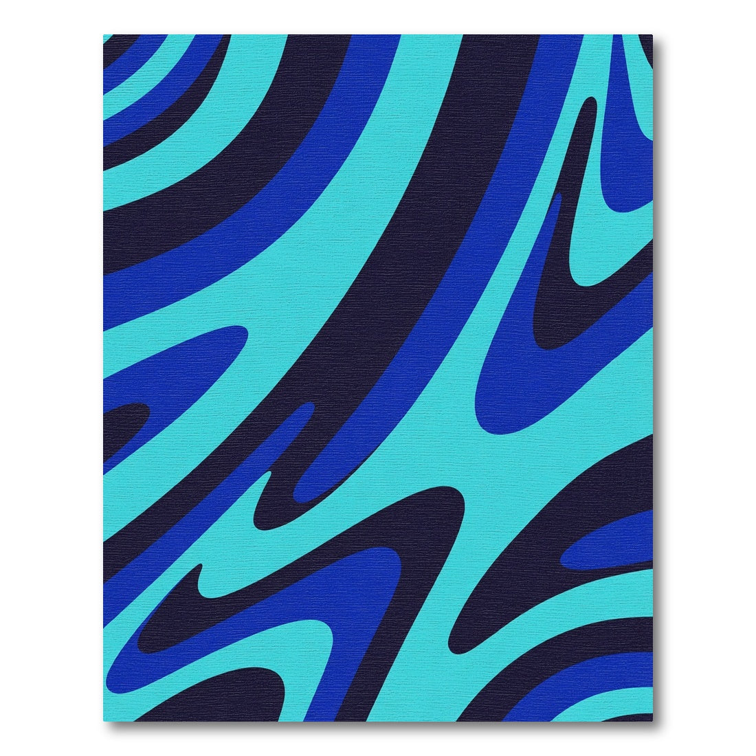 Wavy Blue Teal Swirls Rug