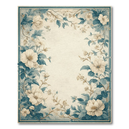 Blue Floral Vintage No. 23 Area Rug