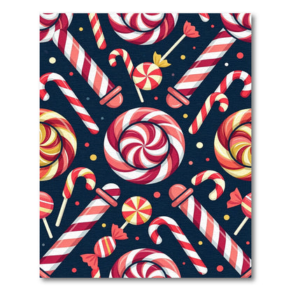 Red White Swirl Candy Cane Collection Rug