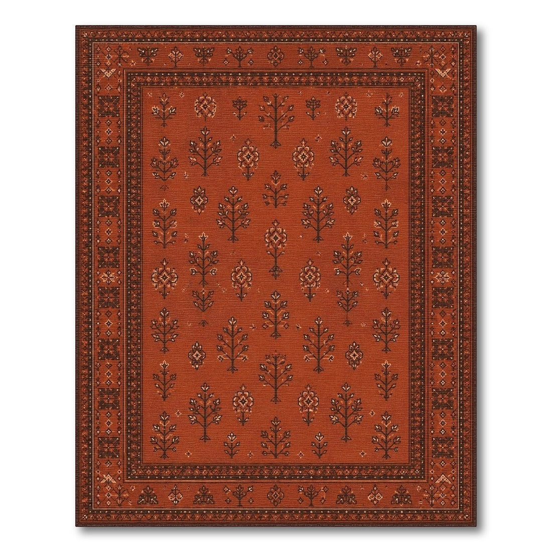 Orange Heritage Tribal Orange Area Rug