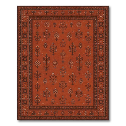 Orange Heritage Tribal Orange Area Rug