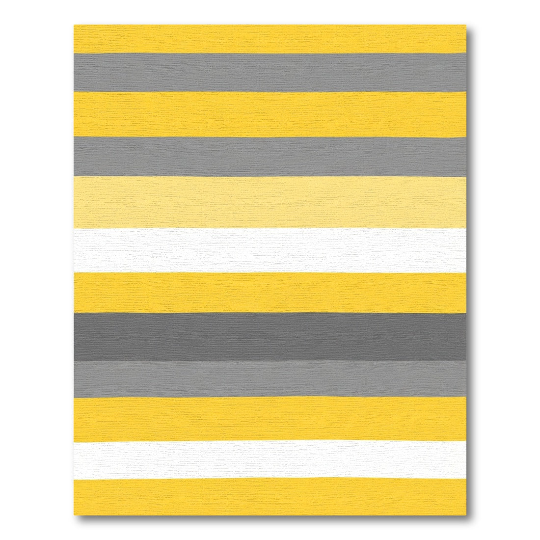 Bold Yellow Gray Stripe Composition Rug