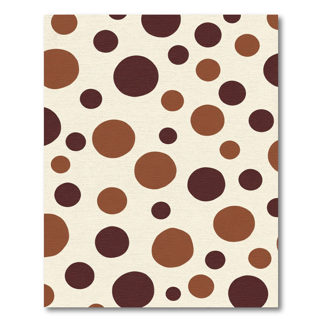 Warm Earthy Polka Dots Scattered Rug
