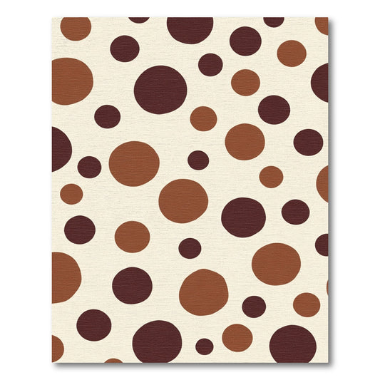 Warm Earthy Polka Dots Scattered Rug