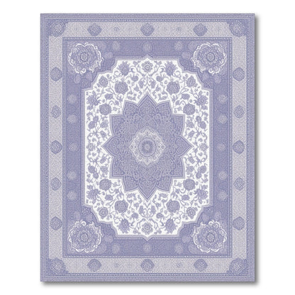 Purple Persian Medallion Floral Area Rug
