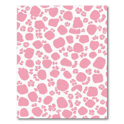 Pink Blobs Flower Arrangement Rug