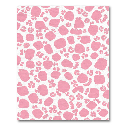 Pink Blobs Flower Arrangement Rug
