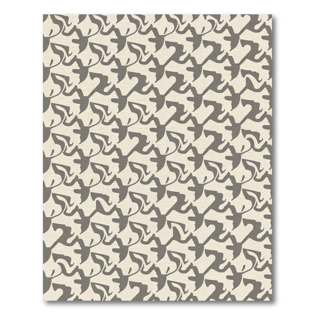Taupe Abstract Contemporary Repeating Form Rug