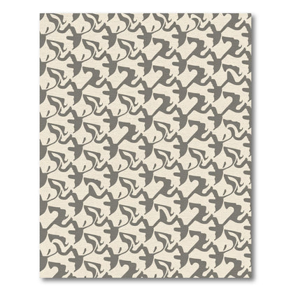 Taupe Abstract Contemporary Repeating Form Rug