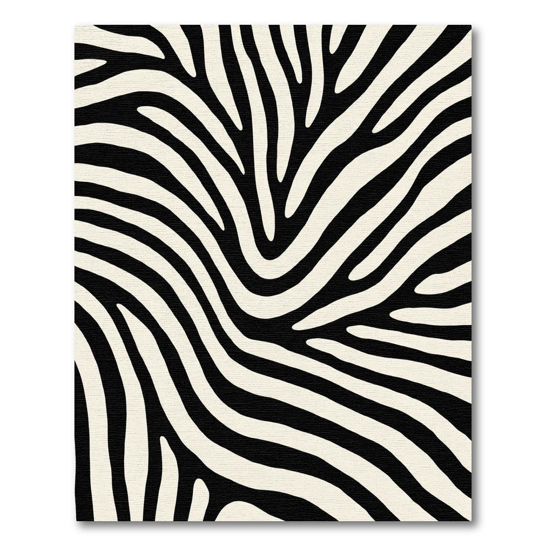 Wild Animal Print Cream Black Rug