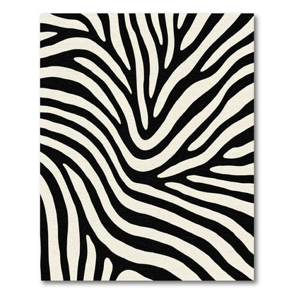 Wild Animal Print Cream Black Rug