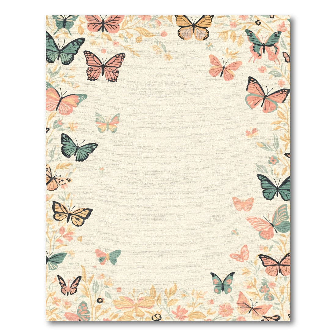 Whimsical Pastel Butterfly Meadow Rug