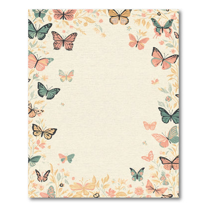 Whimsical Pastel Butterfly Meadow Rug