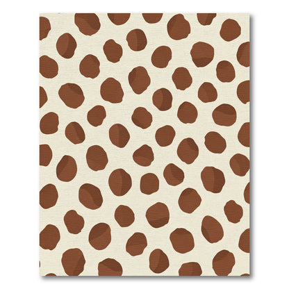 Chic Brown Spots Contemporary Layout Rug