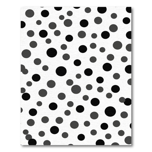 Modern Monochrome Polka Dot Scatter Rug