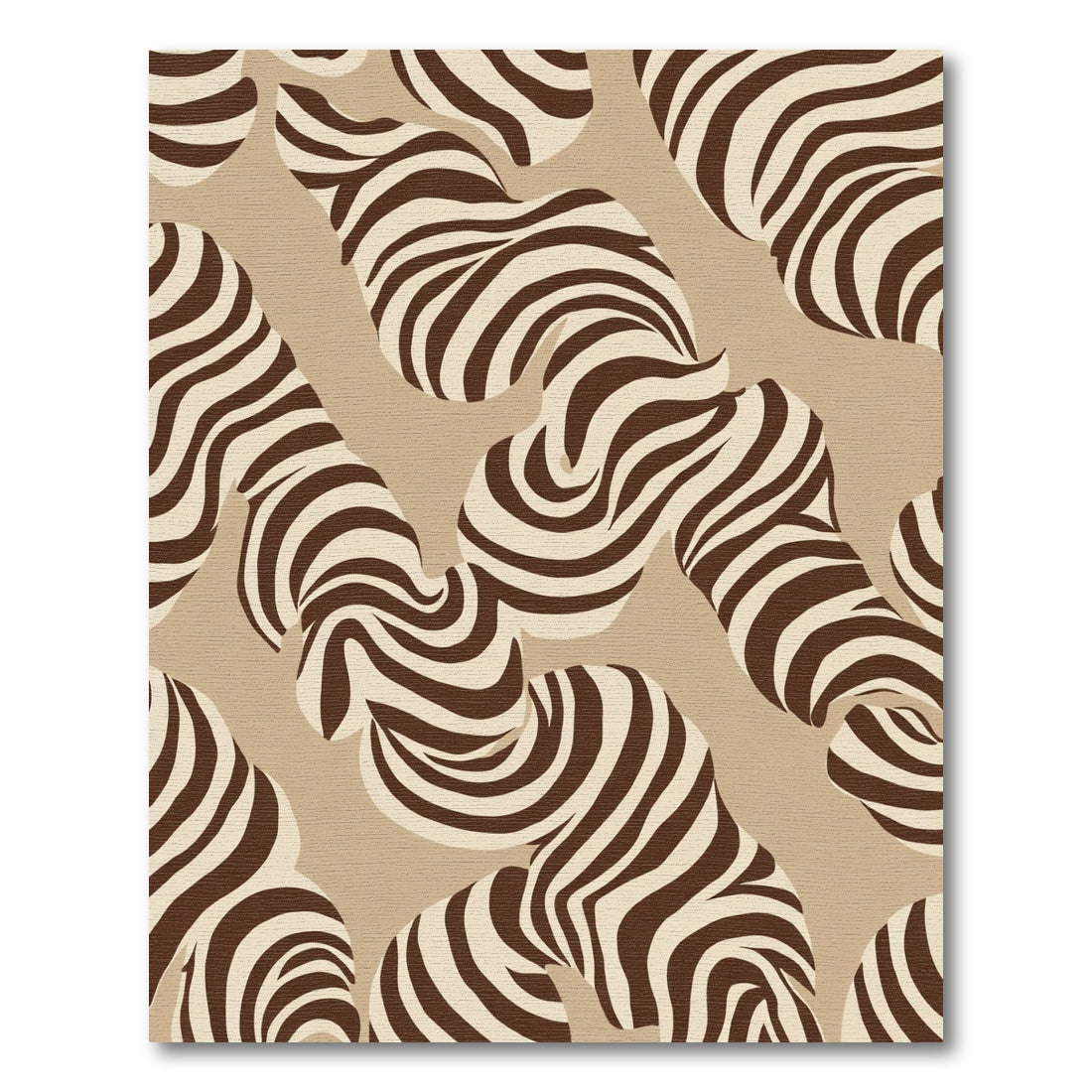 Abstract Zebra Stripe Swirls Rug