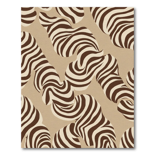 Abstract Zebra Stripe Swirls Rug