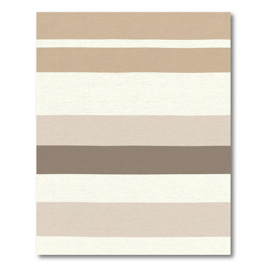 Neutral Tones Wide Striped Rug