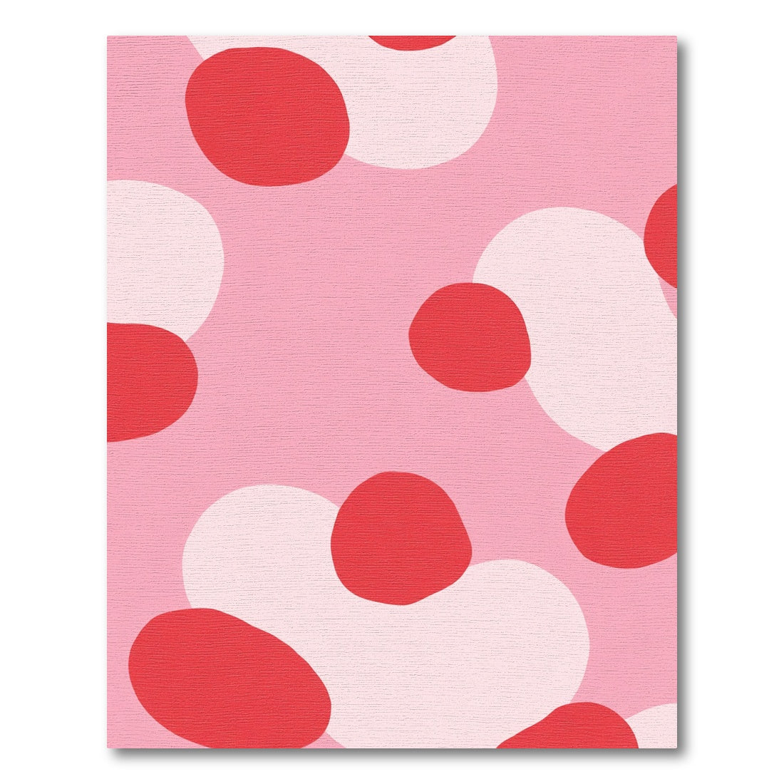 Pink Red Abstract Blob Composition Rug