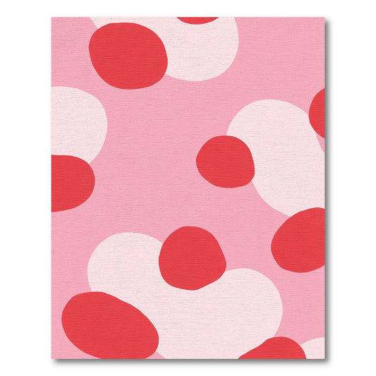Pink Red Abstract Blob Composition Rug